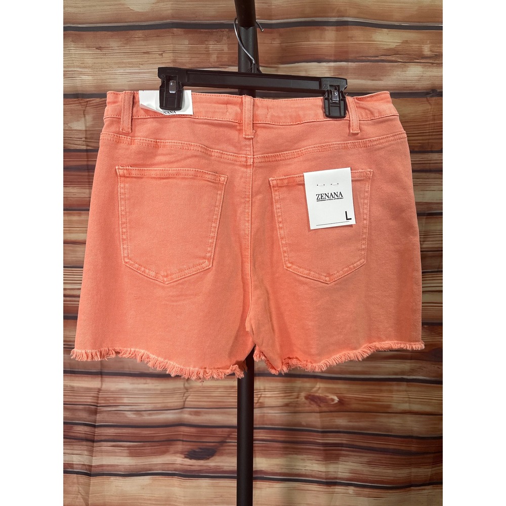 NWT 3 pair Zenana Frayed Hem Denim Short Bundle: - Picture 5 of 9